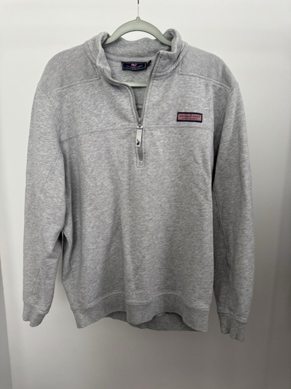Vineyard Vines Quarter Zip Pullover Men's Large Grey Classic